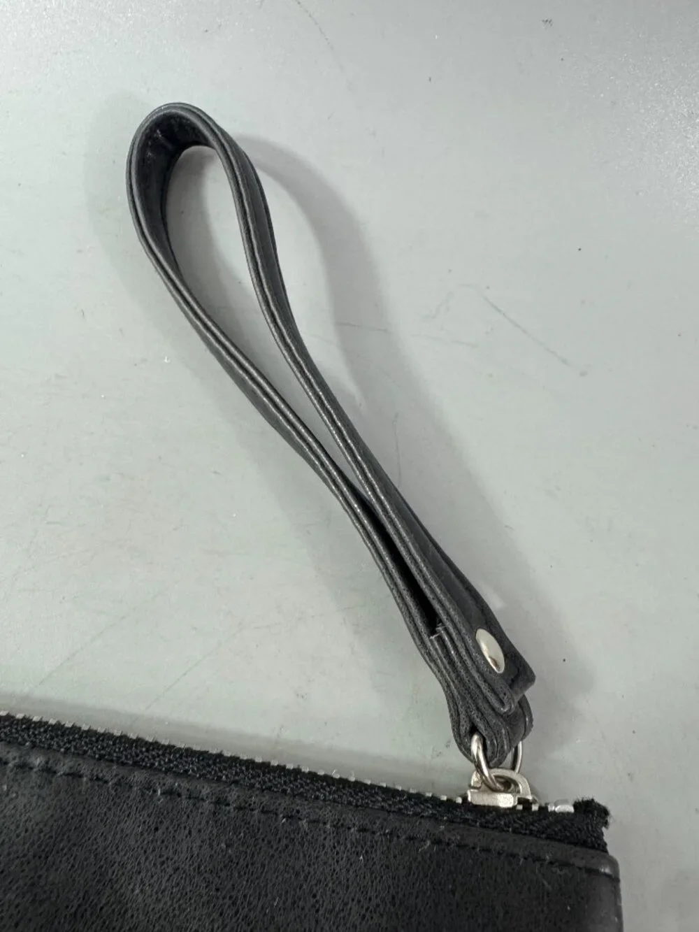 Black Bobbi black glasses design wristlet zipper pouch makeup bag